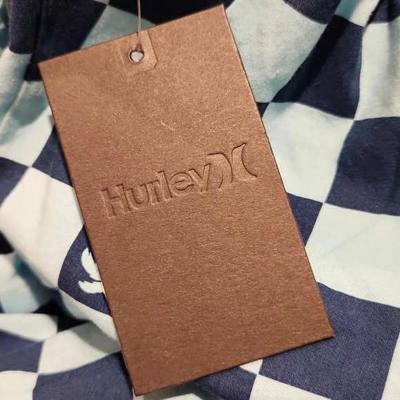 Hurley Blue large 12 13 printed pull on walkshorts large new with tags - Picture 7 of 13